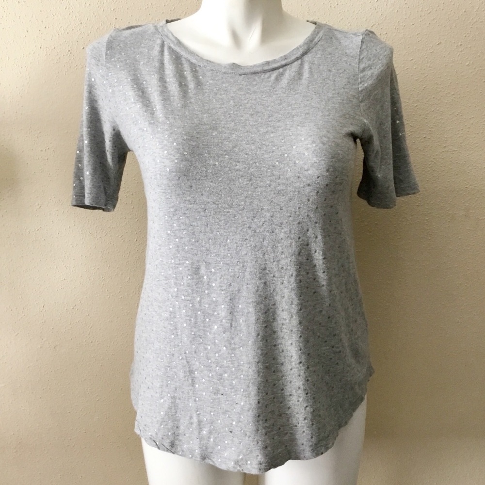 3/$15 Loft gold foil polka dot Tshirt